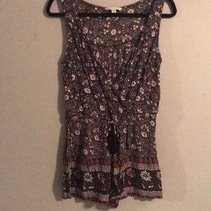 Floral printed romper